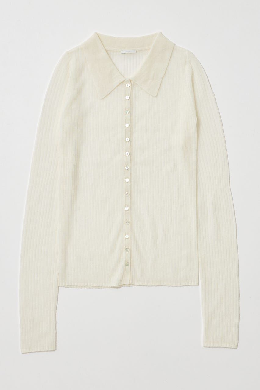 MOUSSY「SHEER KNIT SHIRT シャツ」|ニット・セーター|IVOY3