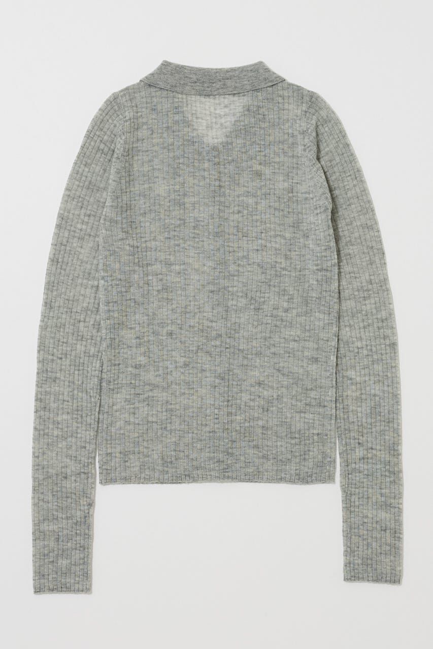 MOUSSY「SHEER KNIT SHIRT シャツ」|ニット・セーター|