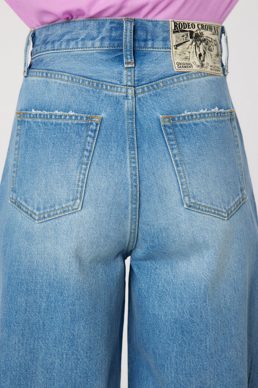 RODEO CROWNS「ダメージDENIM バミューダパンツ」|デニム|