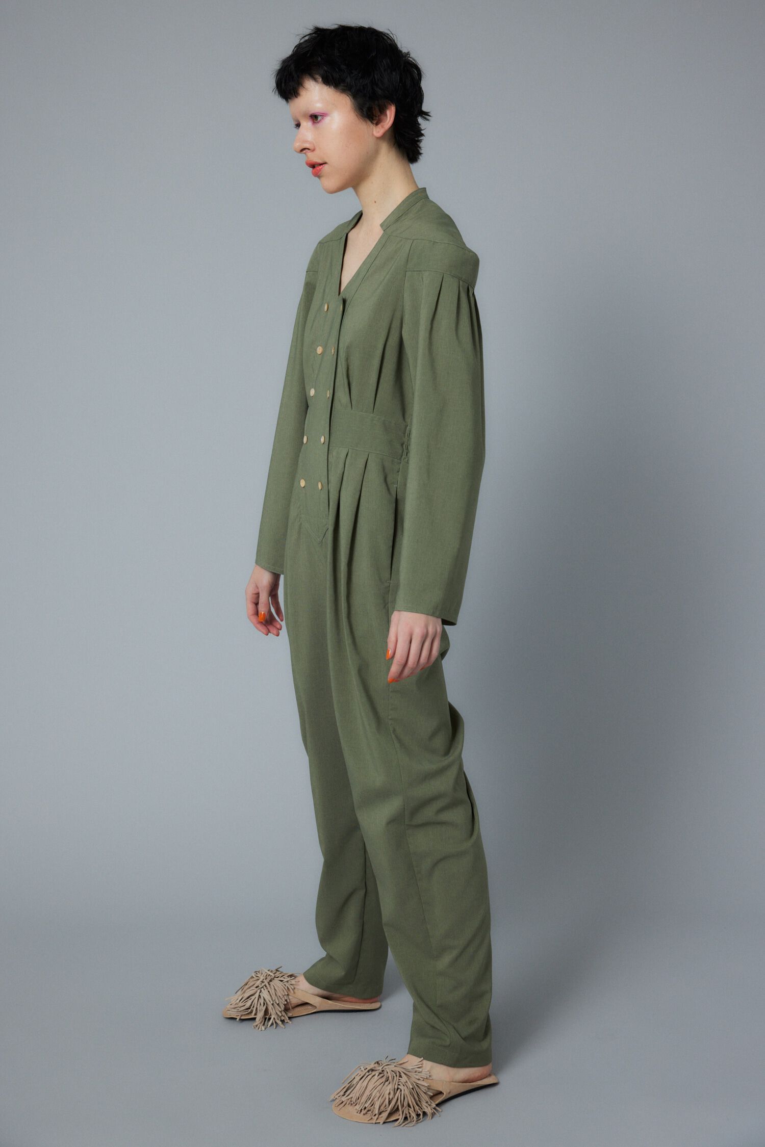 HeRIN.CYE「Cup shoulder jump suits」|ワンピース|