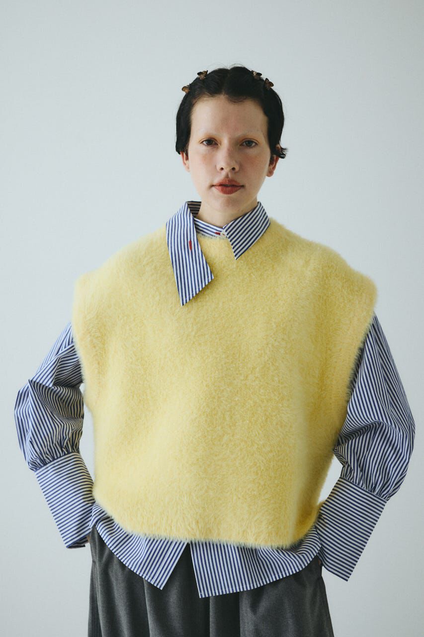 HeRIN.CYE「Shaggy knit vest」|ニット・セーター|L/YEL1