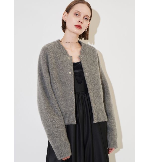 ELENDEEK「CN RACCOON MIX BZ」|カーディガン|グレー