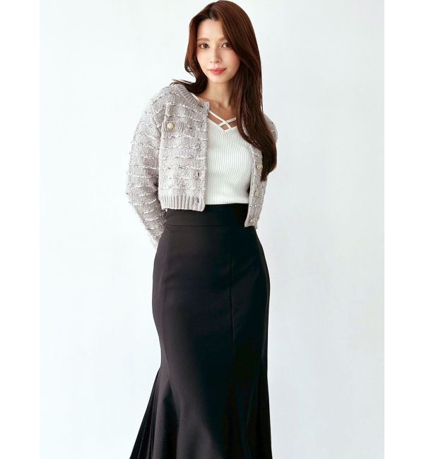 RESEXXY「デコルテクロスニットトップス」|ニット・セーター|