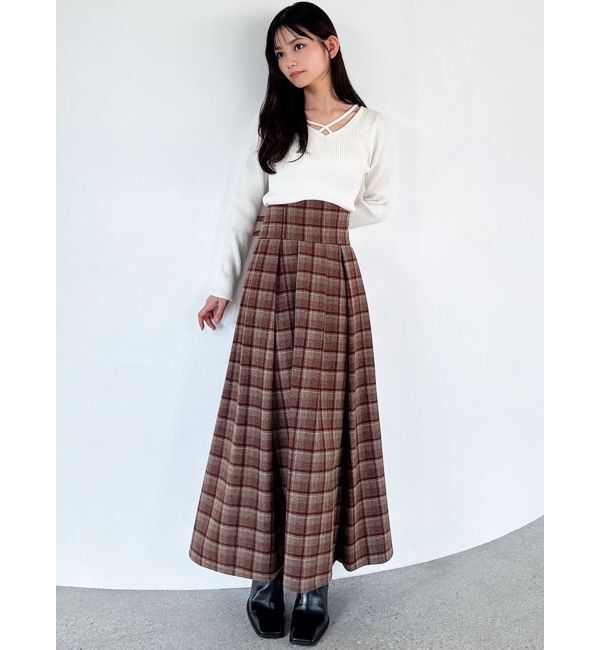 RESEXXY「デコルテクロスニットトップス」|ニット・セーター|