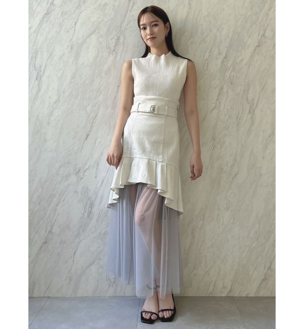 dazzlin「チュールドッキングデニムスカート」|スカート|