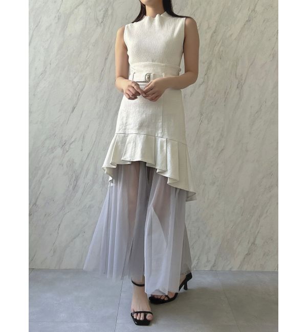 dazzlin「チュールドッキングデニムスカート」|スカート|