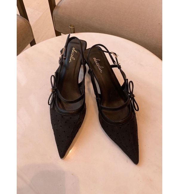 dazzlin「サイドリボンプラットフォームパンプス」|パンプス|