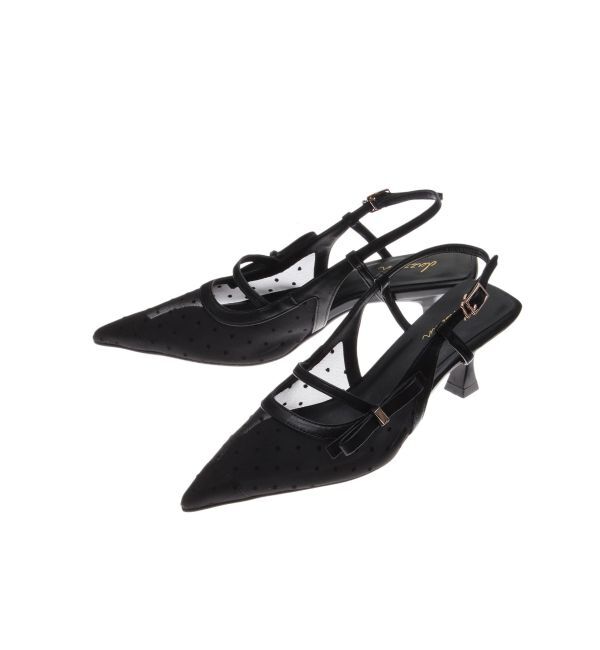 dazzlin「サイドリボンプラットフォームパンプス」|パンプス|ブラック