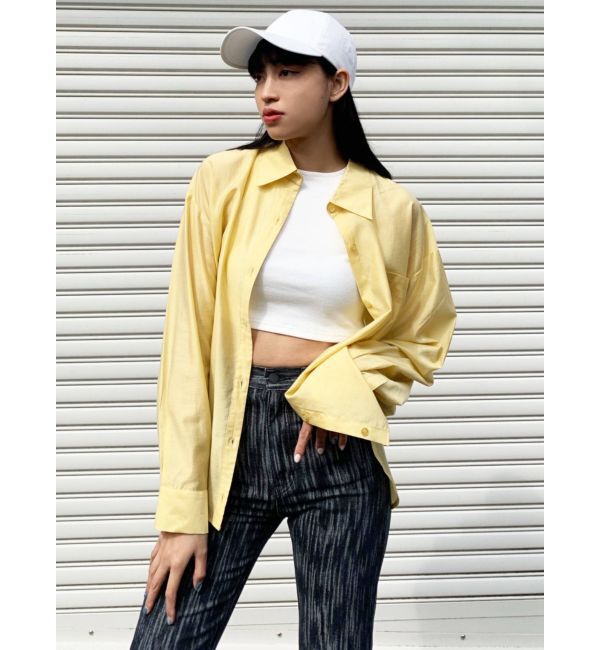 EMODA「オーバーシアールーズシャツ」|シャツ・ブラウス|イエロー