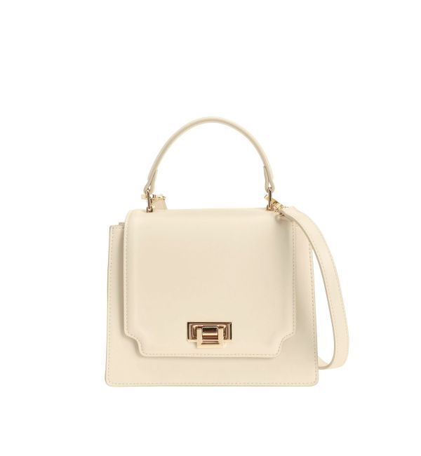 MERCURYDUO「アコーディオンスクエアバッグ」|ハンドバッグ|アイボリー