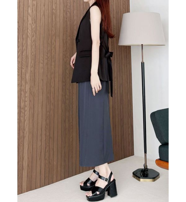 MERCURYDUO「デコルテバルーンフリルキャミワンピース」|ワンピース|