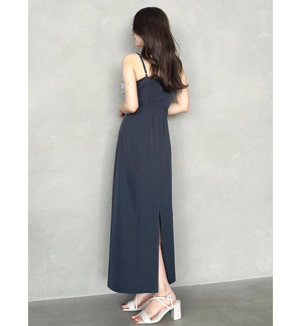 MERCURYDUO「デコルテバルーンフリルキャミワンピース」|ワンピース|