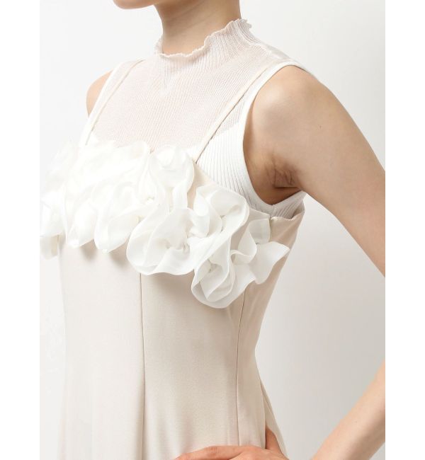 MERCURYDUO「デコルテバルーンフリルキャミワンピース」|ワンピース|