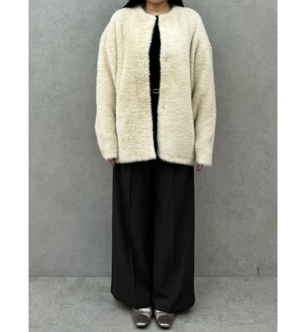 LAGUNAMOON「ミニシャギーセッケツニットカーディガン」|カーディガン|