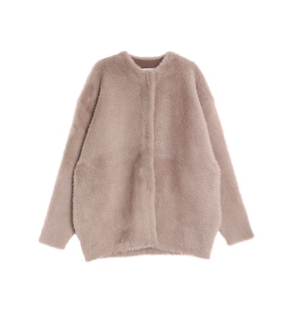 LAGUNAMOON「ミニシャギーセッケツニットカーディガン」|カーディガン|