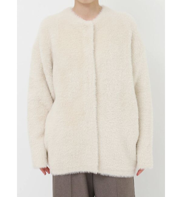 LAGUNAMOON「ミニシャギーセッケツニットカーディガン」|カーディガン|