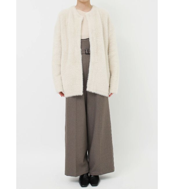 LAGUNAMOON「ミニシャギーセッケツニットカーディガン」|カーディガン|