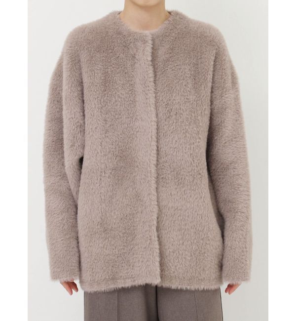 LAGUNAMOON「ミニシャギーセッケツニットカーディガン」|カーディガン|