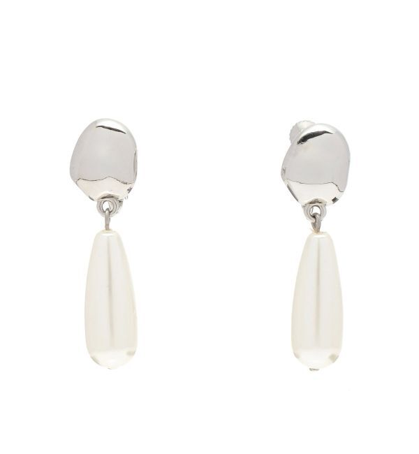 LAGUNAMOON「LADYフェイクパールメタルフレームイヤリング」|イヤリング|