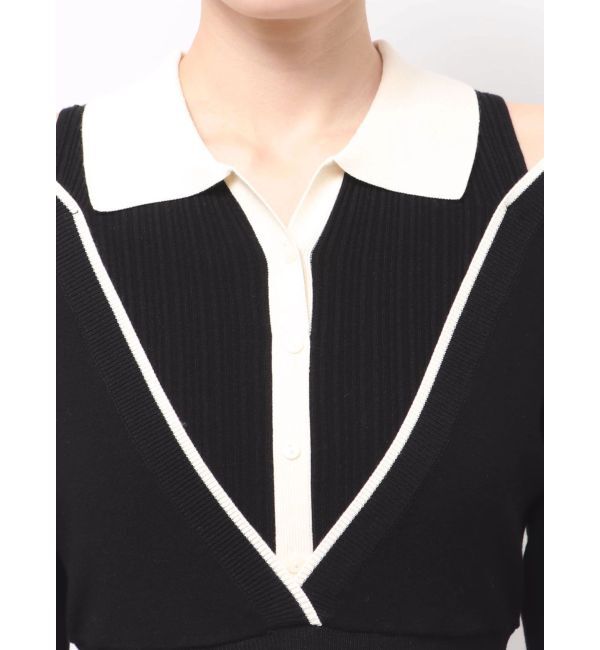 LAGUNAMOON「ラインディティールナローニットワンピース」|ワンピース|