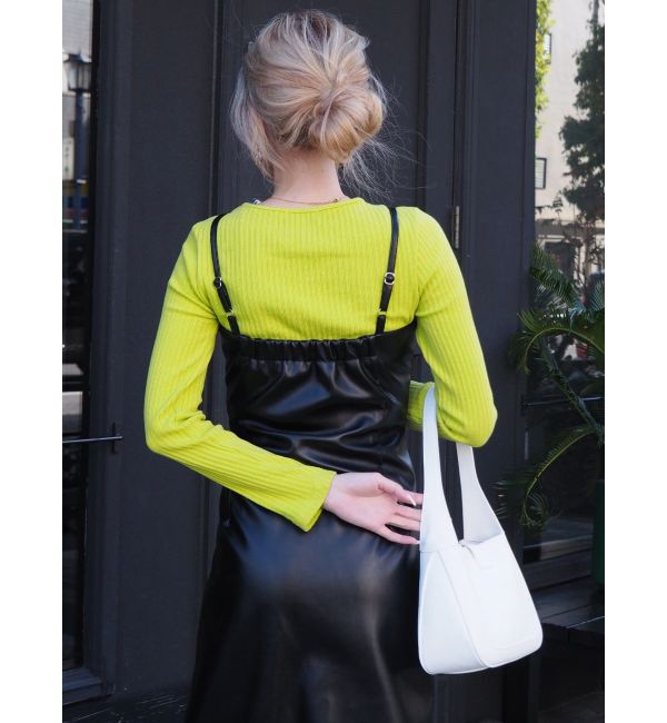 EVRIS「サイドギャザーリブトップス」|Tシャツ・カットソー|