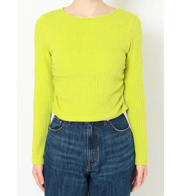 EVRIS「サイドギャザーリブトップス」|Tシャツ・カットソー|