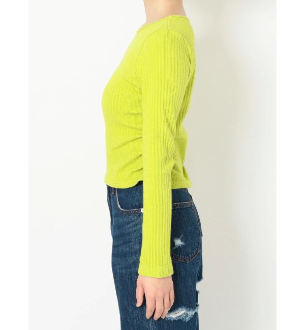 EVRIS「サイドギャザーリブトップス」|Tシャツ・カットソー|