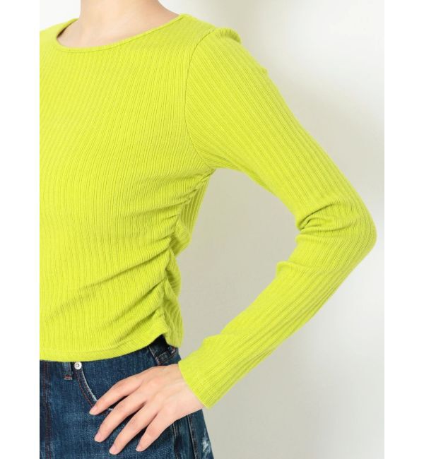 EVRIS「サイドギャザーリブトップス」|Tシャツ・カットソー|