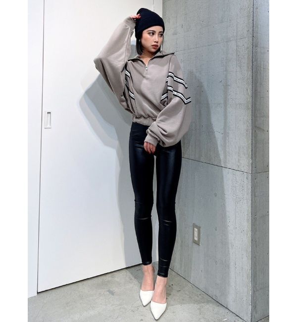 GYDA「2LINE LOGOテープハーフZIP TOPS」|Tシャツ・カットソー|