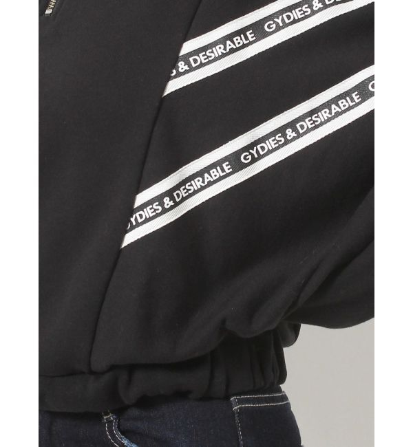 GYDA「2LINE LOGOテープハーフZIP TOPS」|Tシャツ・カットソー|