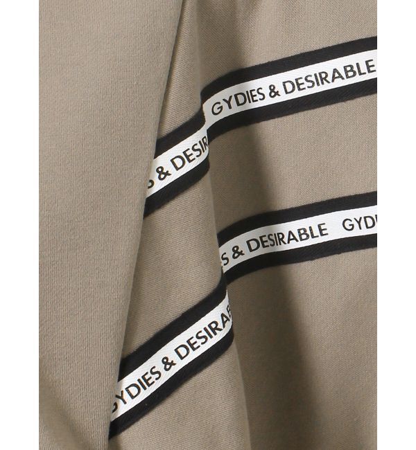 GYDA「2LINE LOGOテープハーフZIP TOPS」|Tシャツ・カットソー|