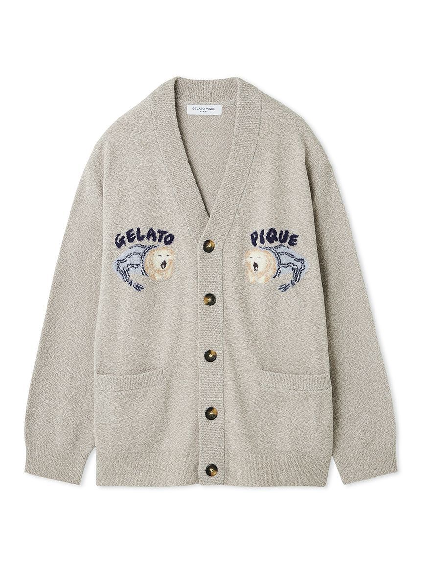 GELATO PIQUE HOMME「【HOMME】sleeping cat ジャガードカーディガン」|カーディガン|LGRY