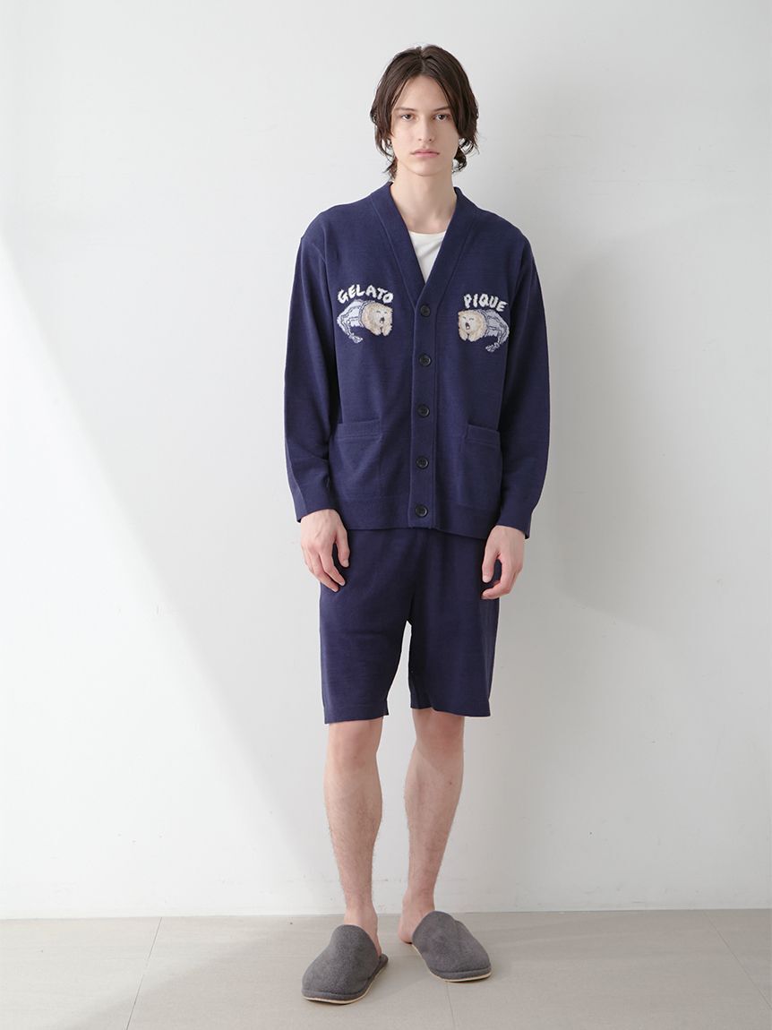GELATO PIQUE HOMME「【HOMME】sleeping cat ジャガードカーディガン」|カーディガン|
