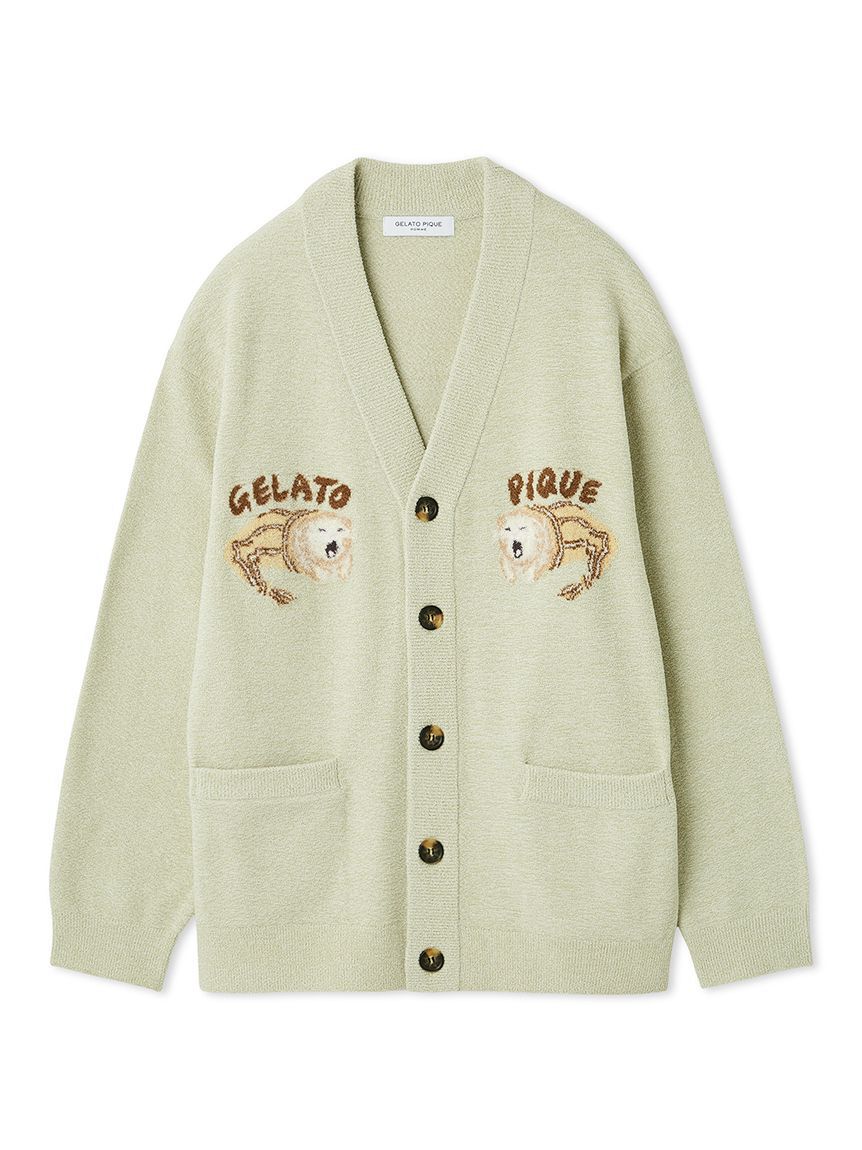 GELATO PIQUE HOMME「【HOMME】sleeping cat ジャガードカーディガン」|カーディガン|MNT