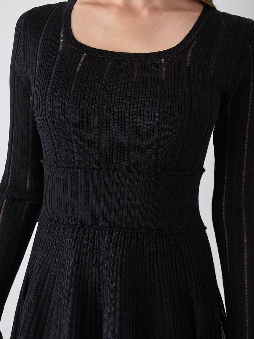 SNIDEL「レースクロシェロングドレス」|ワンピース|