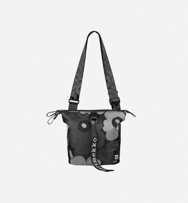 Marimekko「Carry All Unikko ショルダーバッグ」|ショルダー・メッセンジャー|グレー&times;ダークグレー