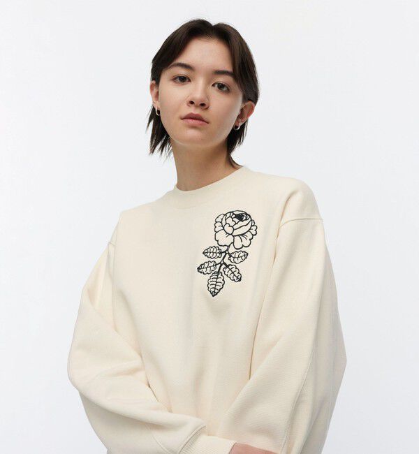 Marimekko「Hiutale Vihkiruusu Placement スウェット」|シャツ・ブラウス|