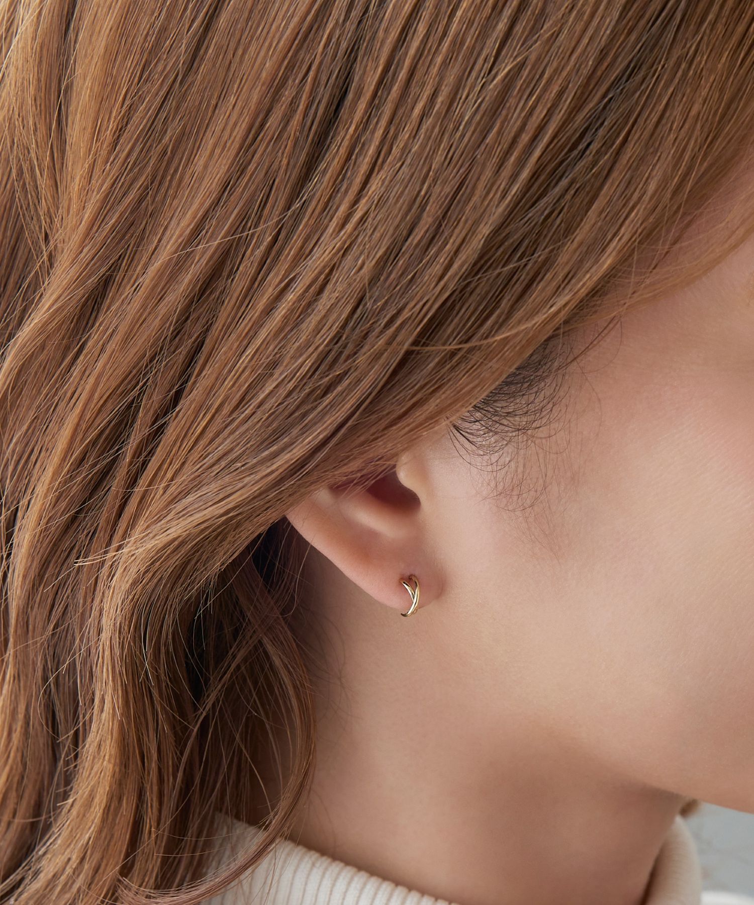 Phoebe「【 K10 】クロッシングピアス/BOX付き」|ピアス|