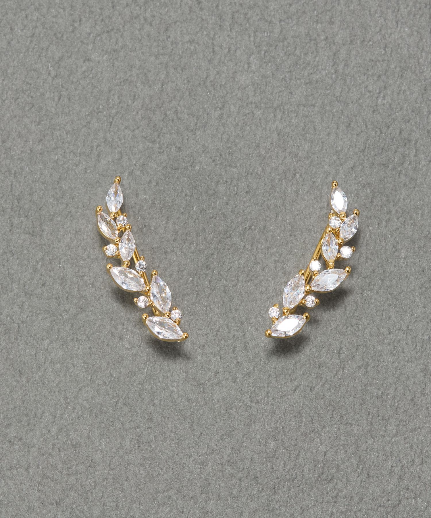 Phoebe「リーフグレースビジューピアス&イヤリング　ゴールド」|ピアス|ゴールド