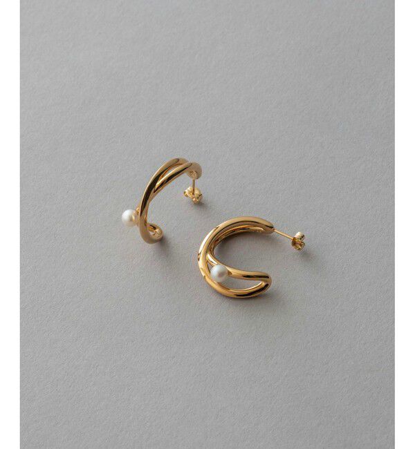 ete「パール ワンストローク ピアス」|ピアス|