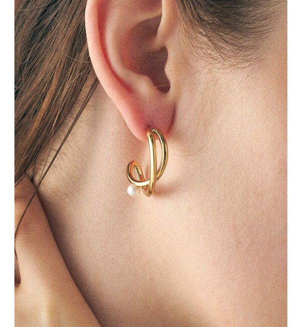 ete「パール ワンストローク ピアス」|ピアス|