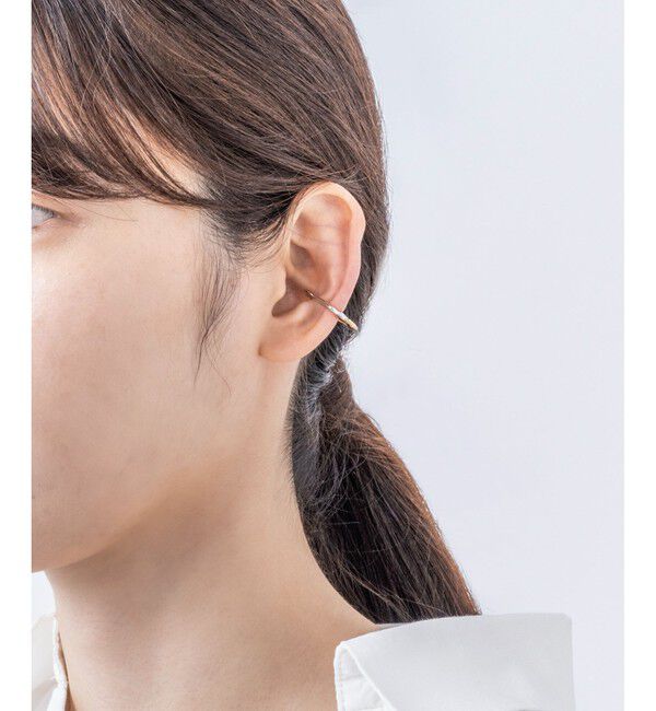 Jouete「スナップカフス スクエア コンビカラー」|イヤーカフ|