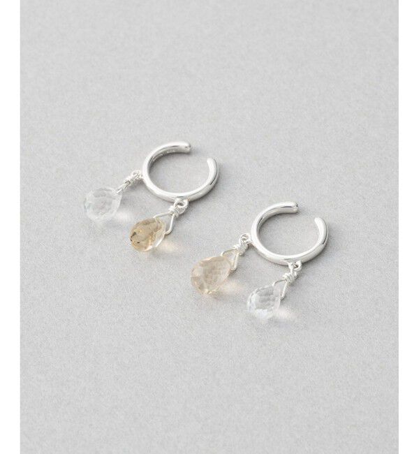 Jouete「[ダブルフェイス] イヤリング シャンパンクォーツ/クォーツ」|イヤリング|