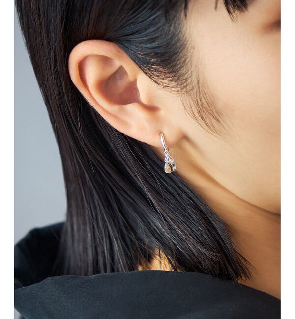 Jouete「[ダブルフェイス] イヤリング シャンパンクォーツ/クォーツ」|イヤリング|