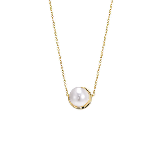 STAR JEWELRY「PEARL MOON」|ネックレス|イエローゴールド