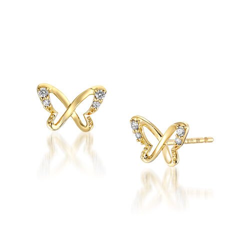 STAR JEWELRY「INFINITE BUTTERFLY」|ピアス|イエローゴールド