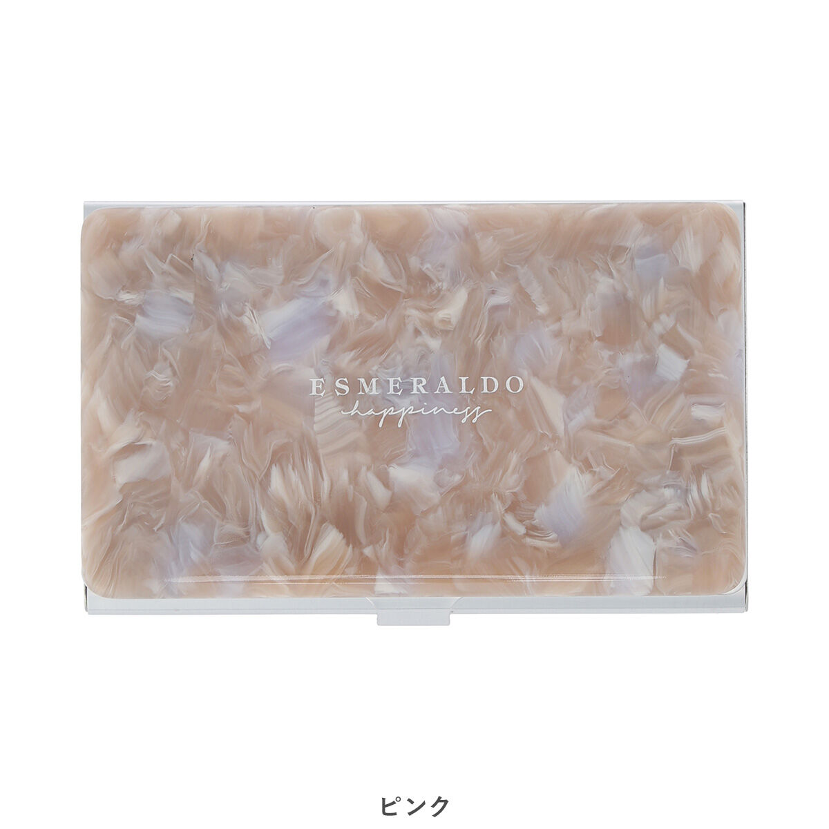  「ESMERALDO happiness エスメラルド・ハピネス スリムネームカードケース」|チャーム・キーホルダー|ピンク