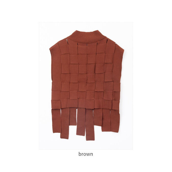 BACKYARD FAMILY「MIND マインド バスケット編み ベスト 通販 ニット レイヤード ニットベスト 重ね着」|その他|