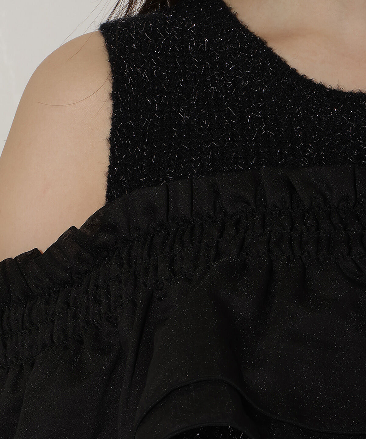 WILLSELECTION「バックリボンオフショルニットワンピース」|ワンピース|