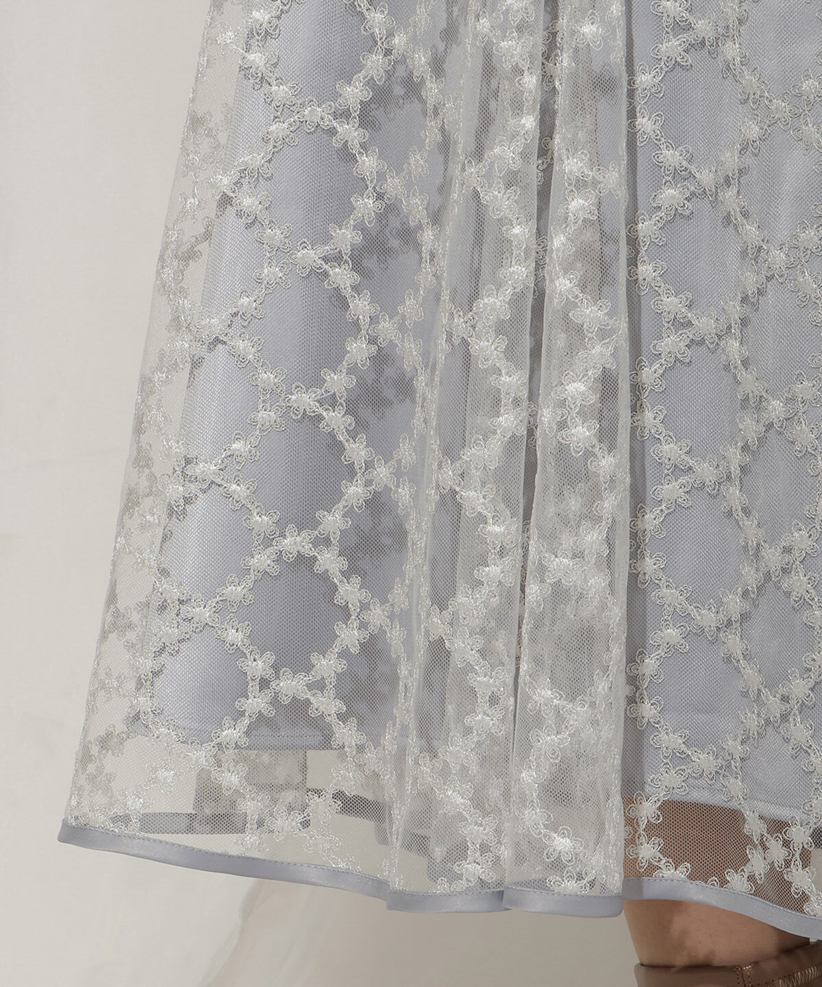 WILLSELECTION「エンブロイダリーチュールソフトマーメイドスカート」|フレア|